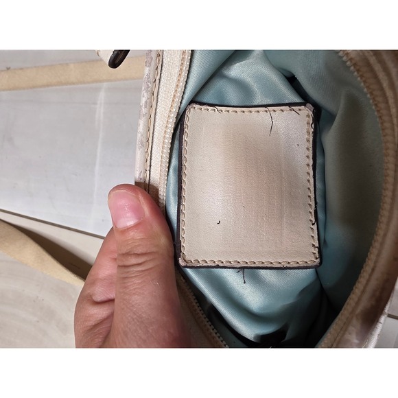 Coach Signature C Monogram Crossbody Bag Brown White Leather Trim Turnlock - Picture 16 of 16